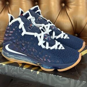 Nike LeBron 17 "College Navy" Mens Basketball Shoes Sneakers CD5056-400 size 8